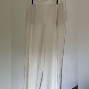 Zara white wide leg trousers